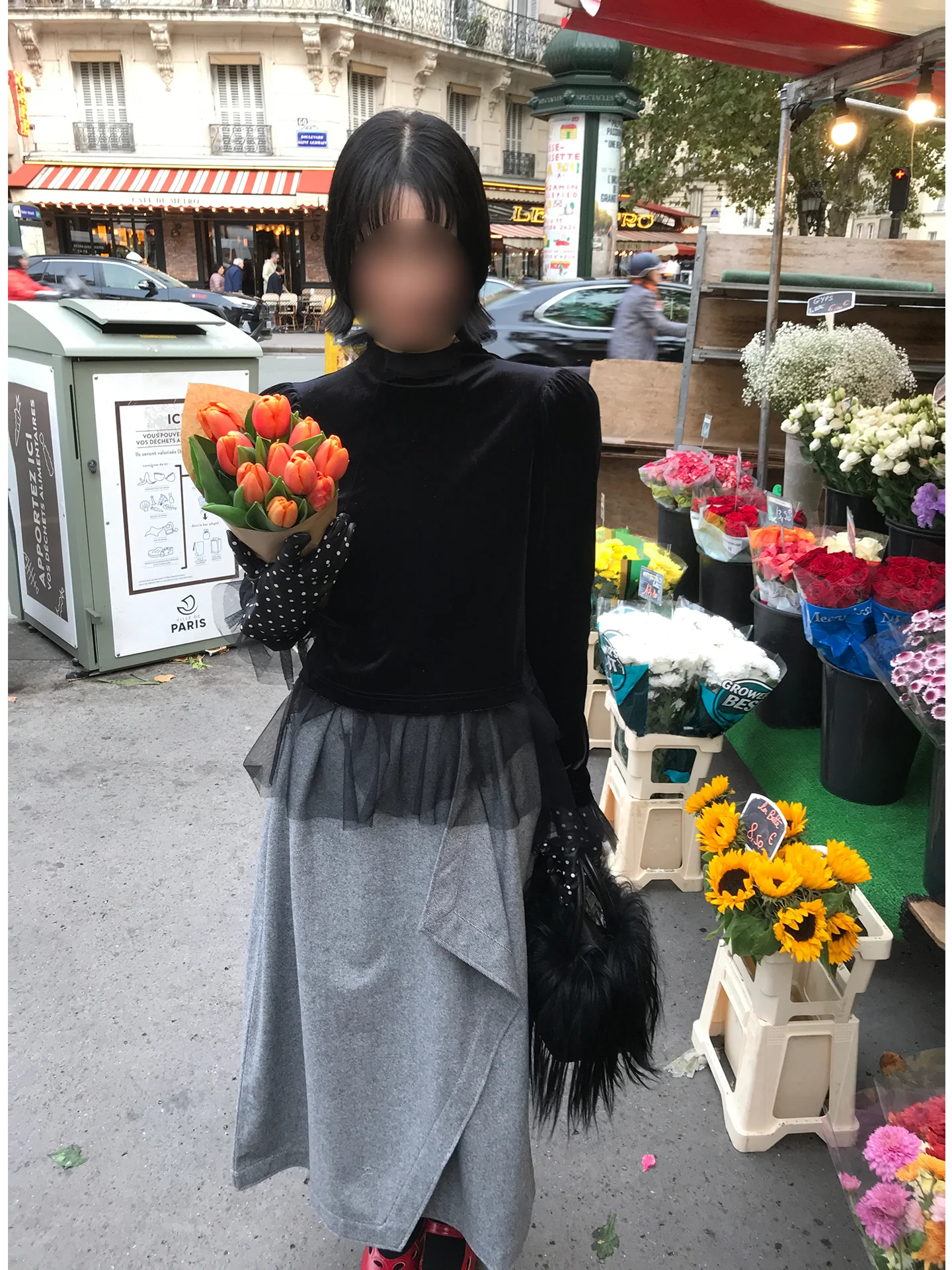 

Женский топ-майка Ele Velvet Me Design с рукавами-фонариками от Mona Fashionable, винтажный стиль, из полиэстеровой смеси, длинный рукав