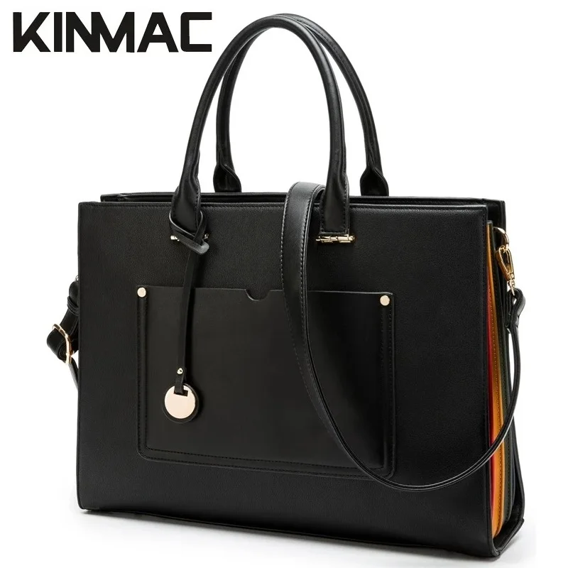 Lady Briefcase Kinmac Brand Handbag Messenger Laptop Bag 13.3 Inch,Shoulder Patchwork Women Case For MacBook Air Pro PC,Dropship