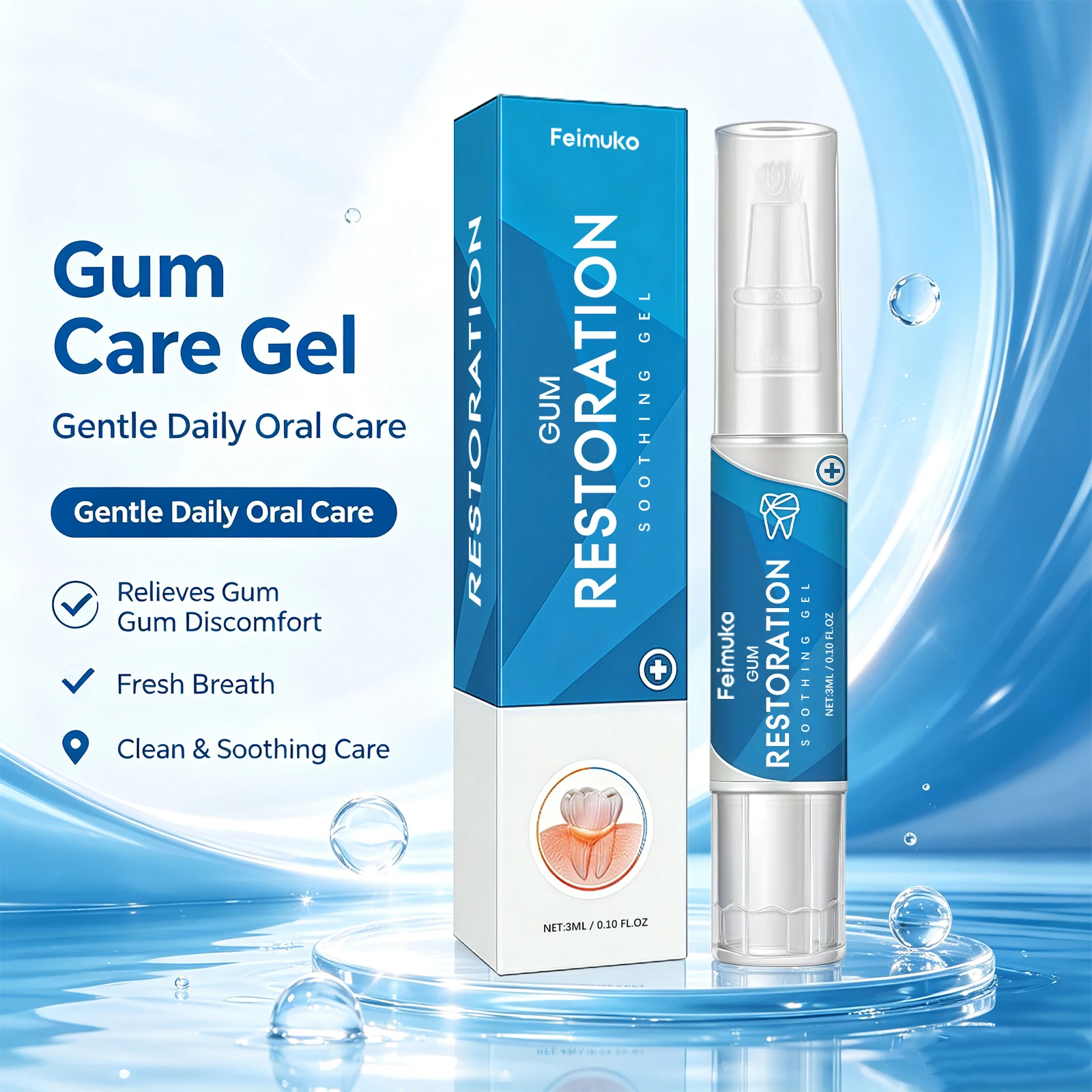 Teeth Whitening Xylitol Gum - 입안을 상쾌하게 해주는 구강 관리 젤,