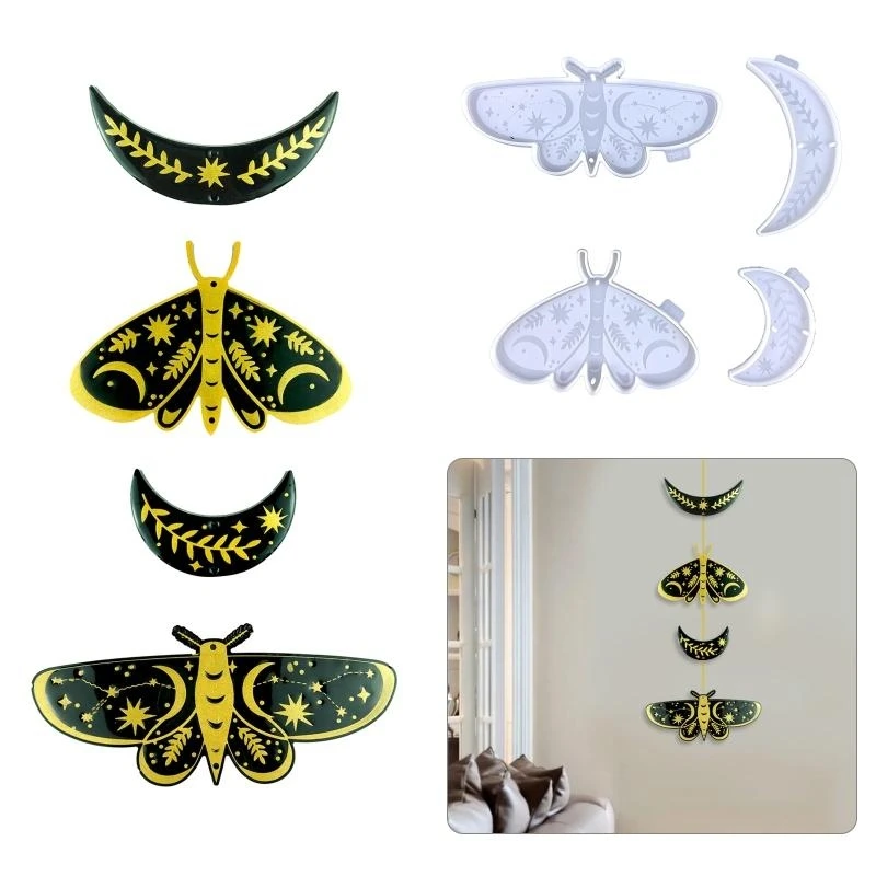 

91AC for Butterfly Resin Mold Wall Hanging Decorations Mold Jewelry Making DIY Craft