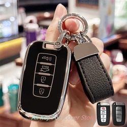 Key Fob Cover for Hyundai 2007-2017 Azera Elantra GT Equus Genesis Santa Fe Tucson Veloster Veracruz Kia  Keychain Lanyard