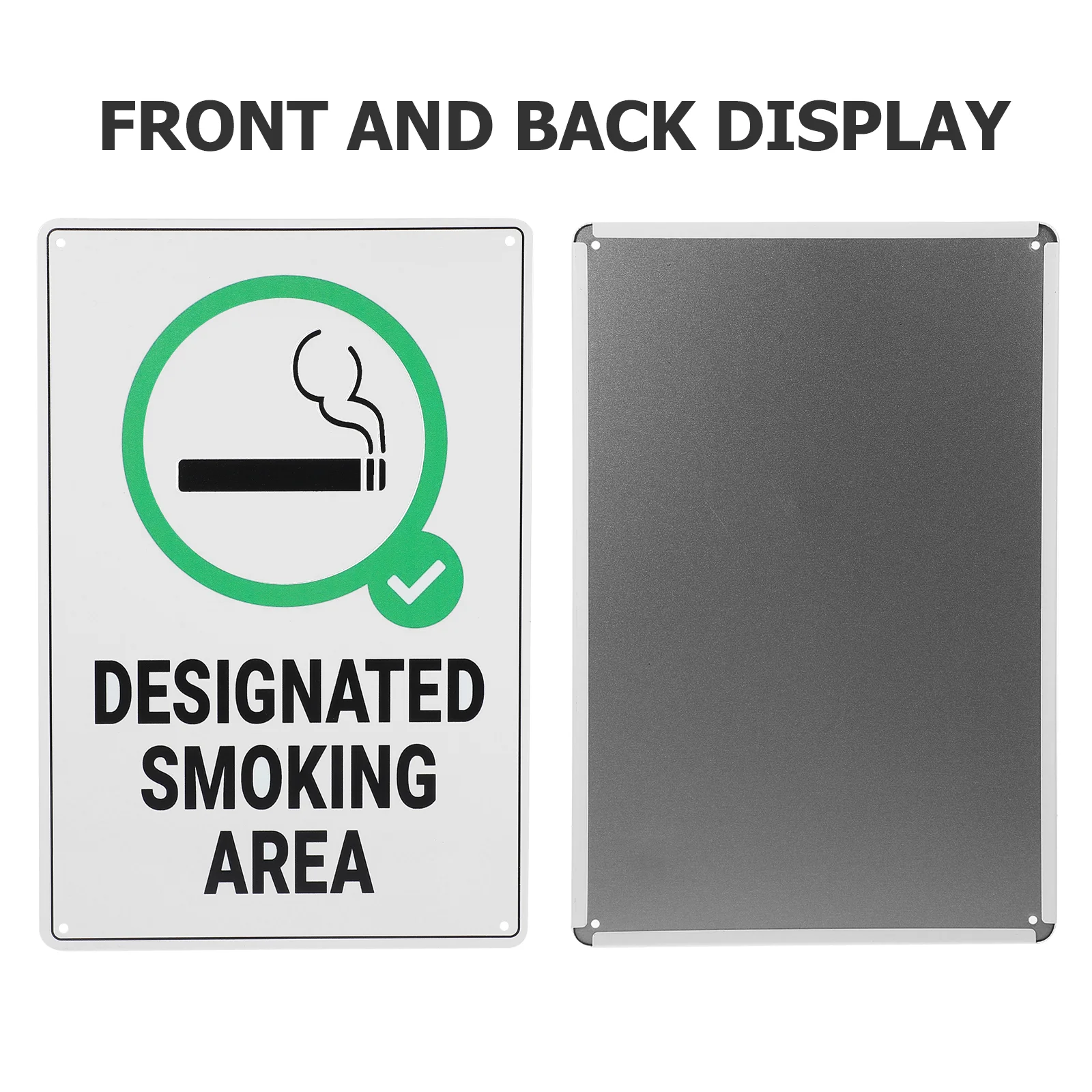 Smoking Area Sign Wall Plate Hanging Vintage for Home Signboard Iron Indoor Signs