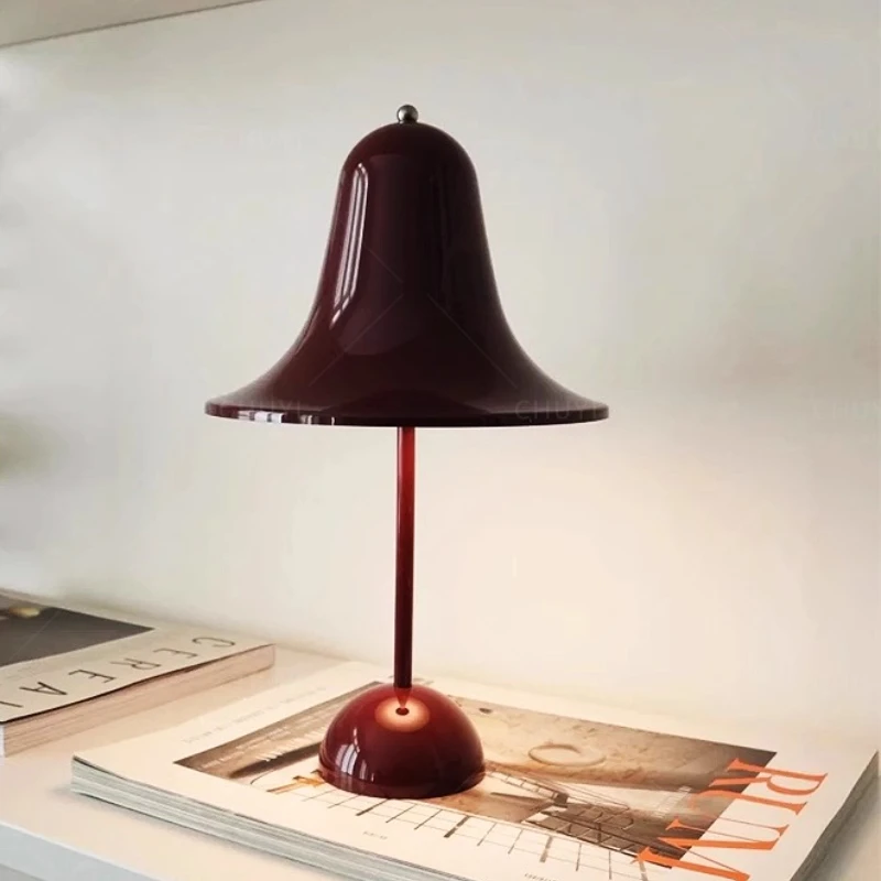 

Nordic Retro Simple Iron Art Table Lamps Bell Shaped Lampshade Creative Living Room Study Bedside Restaurant Office Desk Lights