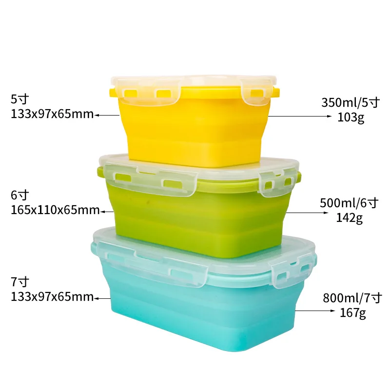 4pcs Food Storage Containers - Collapsible, Airtight, Freezer & Microwave Safe - Ideal for Leftovers and Fresh Fruit