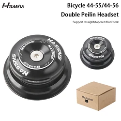 HASSNS Bicycle Tapered Headset 44-55/44-56 Mountain Bike Headset Mtb Steering Bearings Integrated Head Set 1 1/8 Steering Box