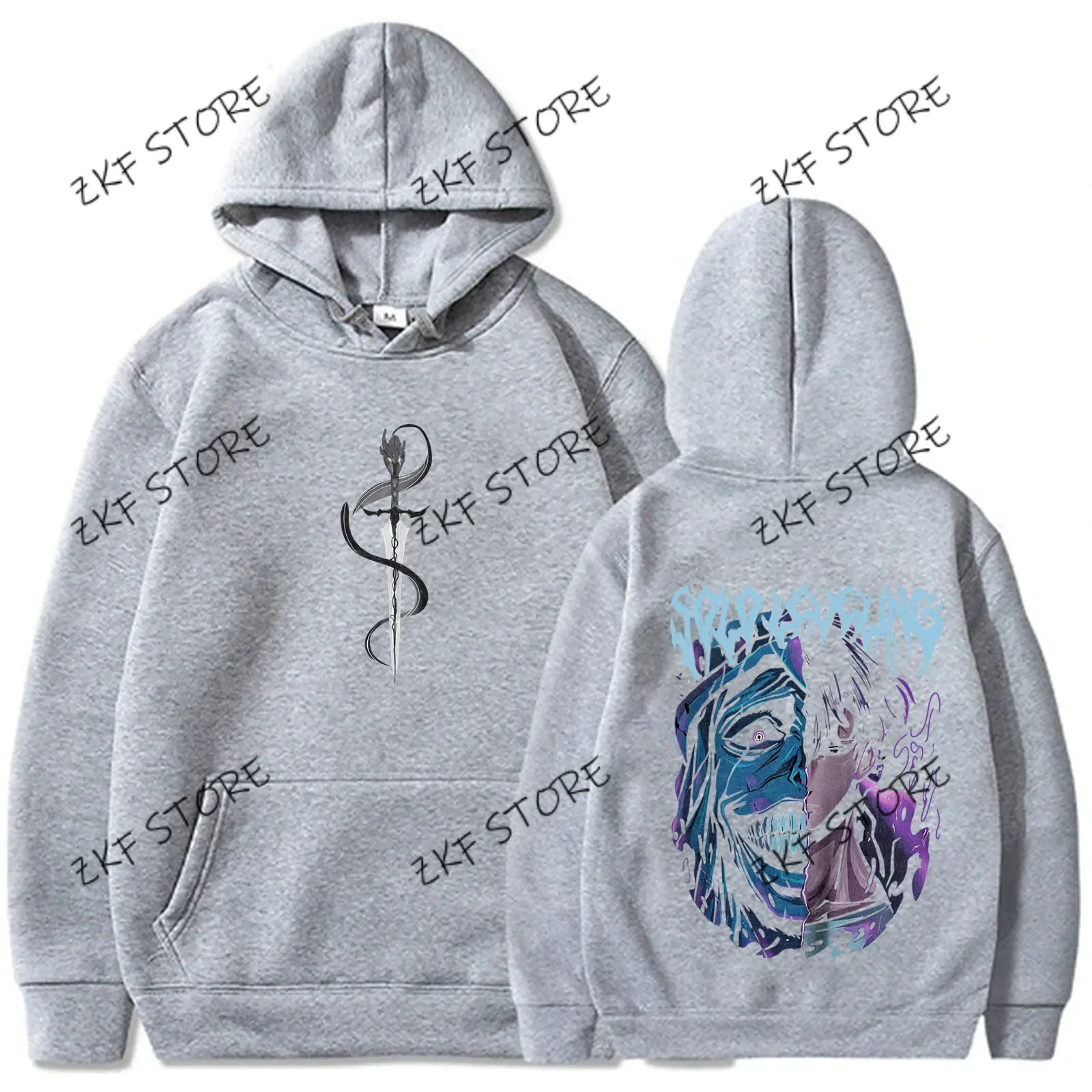 

Solo Leveling Statue of God Hoodie Sung Jinwoo Hoodie Anime Graphic Tees Anime Sweatshirts Women Men Gift Streetwear