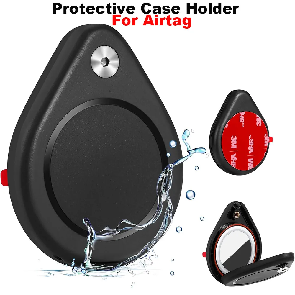 For Airtag Holder Protective Case with 3M Adhesive Mount Anti-Loss Tracker Device for AirTag Waterproof for Bike Car Motorcycle