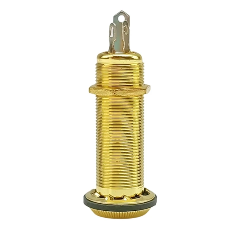 Multifunctional Electric Guitar and Bass 6.35mm Jacks Socket Alloy Texture Suitable for Clear Transmission 4XBB