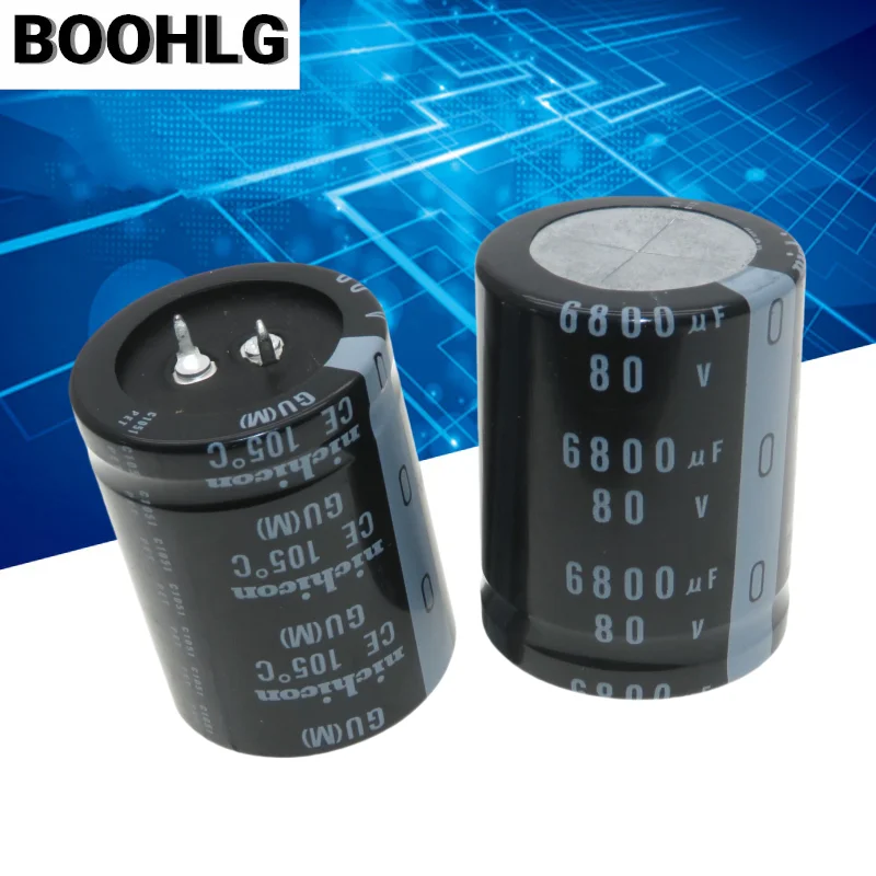 2PCS 6800UF 80V Nichicon electrolytic capacitor 80V 6800UF 30*45 GU 105 degrees