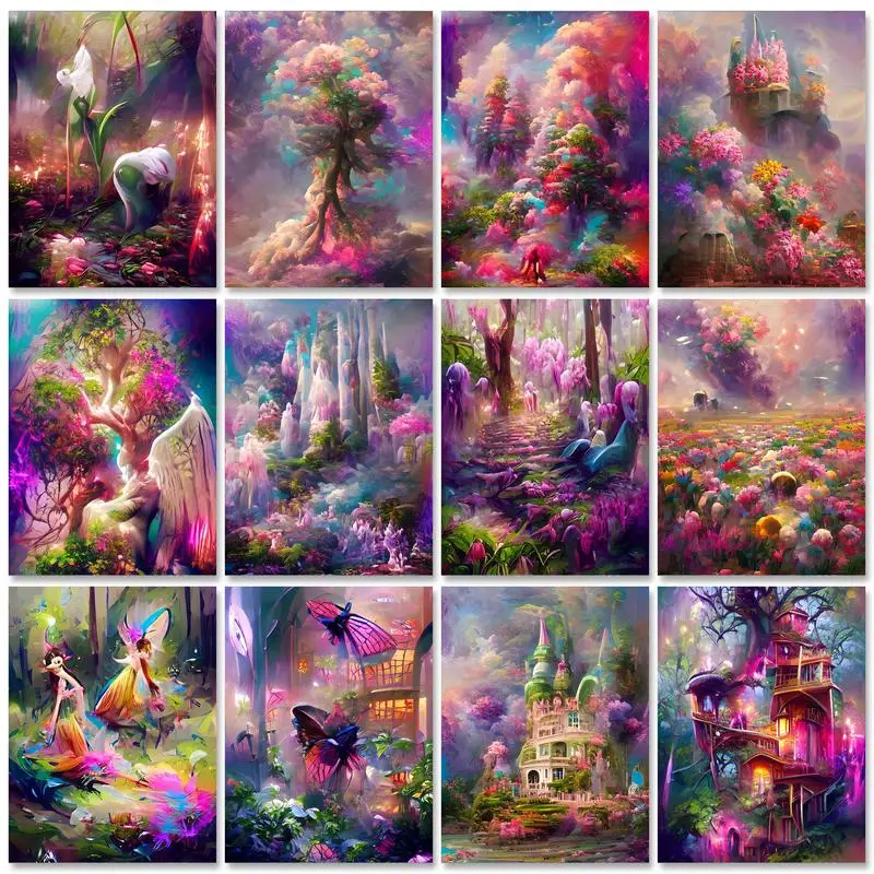 

GATYZTORY 60x75cm Painting by Numbers For Adults Colorful Landscape Acrylic Paint Of Picture Drawing Diy Gift Home Decoration