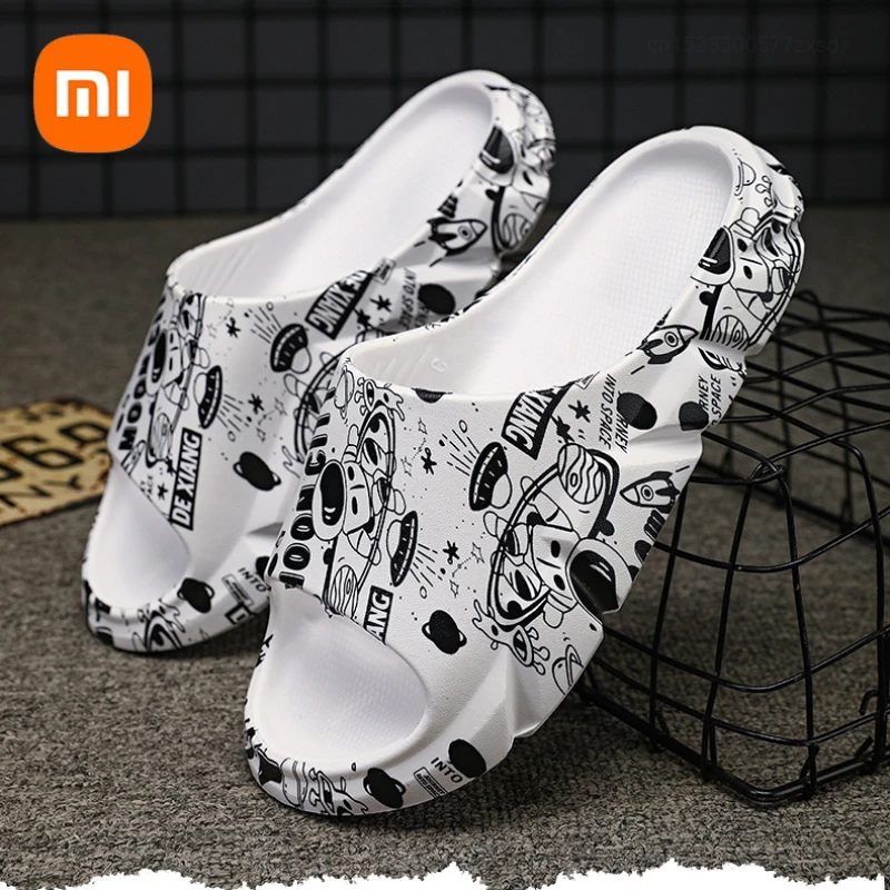 

Xiaomi Personalized Graffiti Slippers Cool Summer Breathable Comfortable Soft Thickness Men's Shoes Anti Slip EVA Wear Resistant