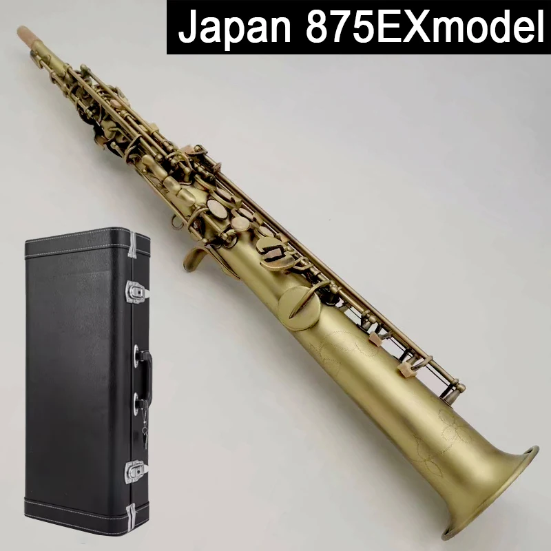 2025 new Saxophone Soprano 875EX Bb Retro Antique copper Soprano sax Musical instrument High Quality With Case All Accessories