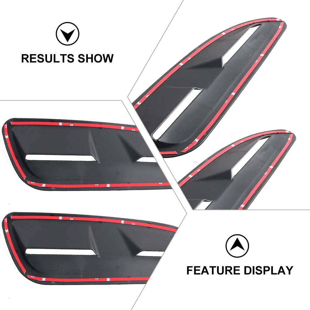 

1Pair Engine Hood Decorative Side Vent Sticker Car Bonnet Accessories Universal Auto Hood Vent Paste Car Outlet Airflow Decor