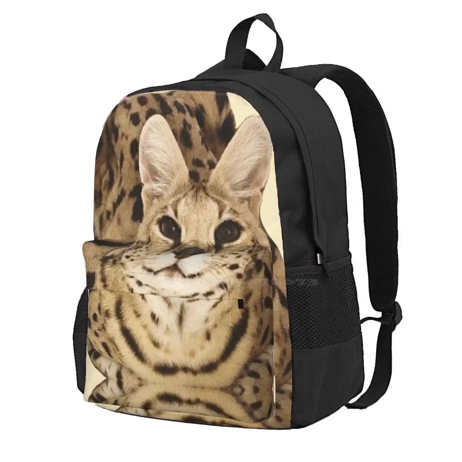 Sogga Sitting Hot Sale Schoolbag Backpack Fashion Bags Floppa Sogga Serval Big Cat Meme Cute Hecker Beluga Adorable Funny