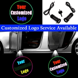 2x Your Customized Logo Wired Car Door LED Lights Welcome Step Courtesy Ghost Shadow Puddle Laser Projector Universal