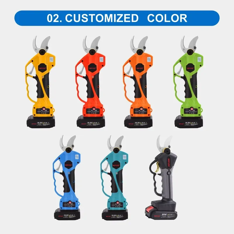Brushless Electric Pruning Shears for Fruit Trees Garden Grafting Tool Cordless Branch Cutter Heavy Duty Orchard Trimmer