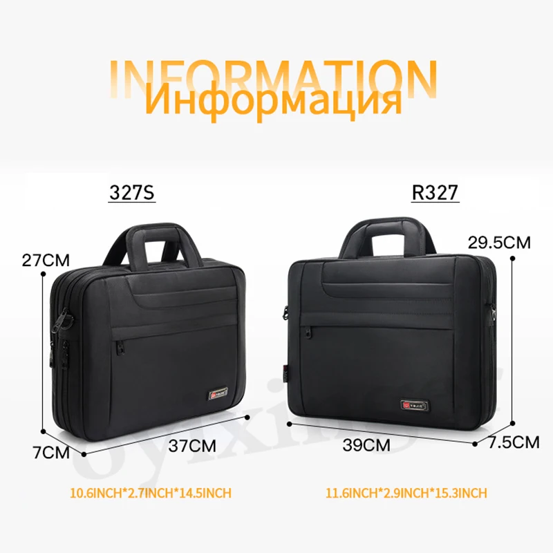 OYIXINGER Tas Laptop Pria Tas Komputer Bisnis Messenger Tas Kantor Pria untuk Xiaomi Dell MacBook 14 Inci Tas Tangan Bahu Pria