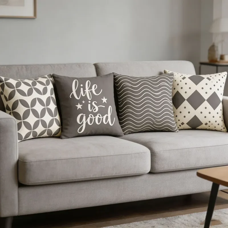 Amazon simple geometric abstract art pillow cover home living room sofa decorative cushion bed cushion wholesale