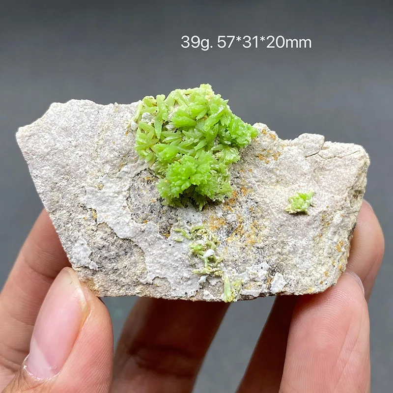 100% natural pyromorphite original stone mineral specimen cured crystal gem collection.