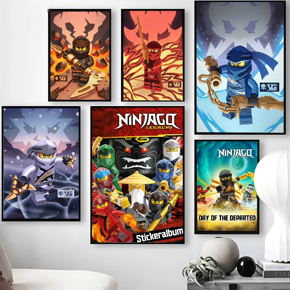 1PC Cool Cartoon-N-Ninjago Poster Poster Paper Print Home Living Room Bedroom Entrance Bar Cafe Art Painting Decoration