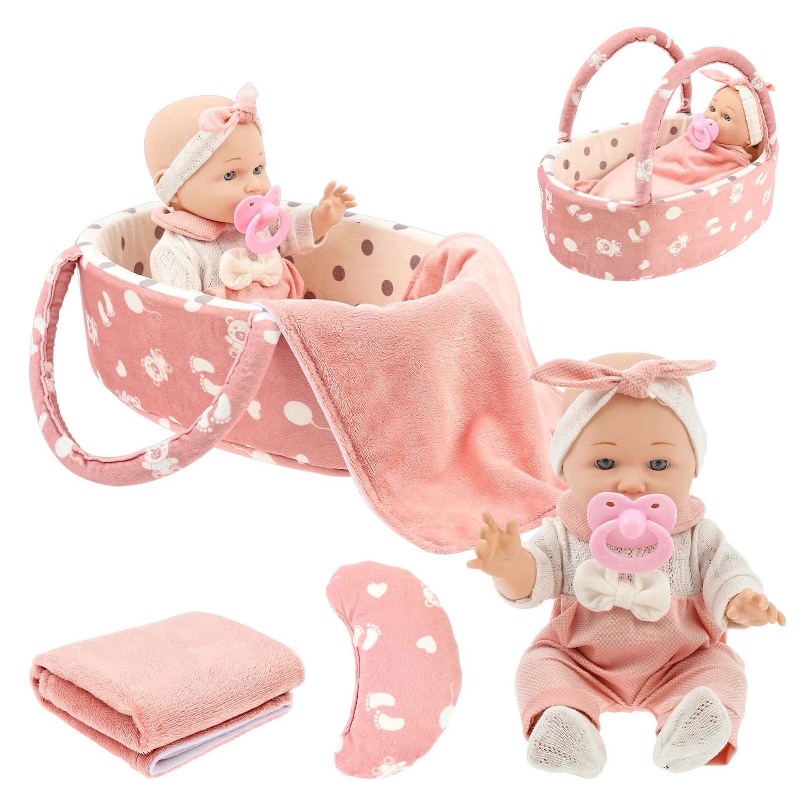 

12 Inch Reborn Baby Doll Kit Toy Simulation Realistic Dolls Toy Mini Cute Sleeping Baby with Clothes Christmas Birthday Gift