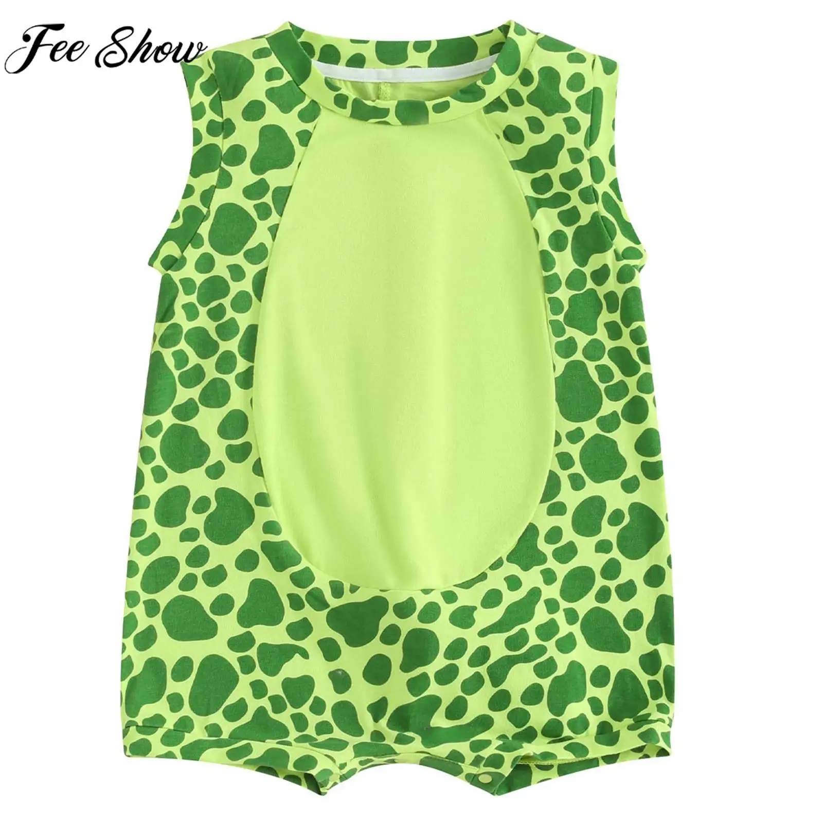 

Infant Cute Cartoon Print Baptism Birthday Romper Sleeveless Bodysuit with Tail Animal Cosplay Costume Baby Photography Clothes