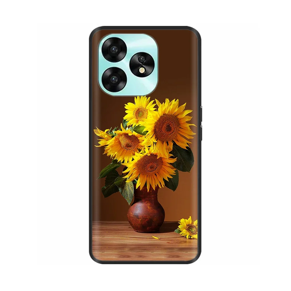 For UMIDIGI A15 Case A15C Coque Fashion Cute Cover Black Soft Silicone Phone Cases For UMIDIGI A15C Funda A 15 UMIDIGIA15 Bags