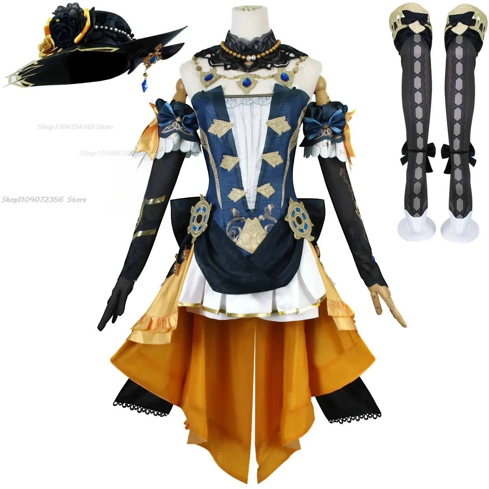 

Genshin Impact Navia Cosplay Costume Sumeru Game Anime Suit 2D Character Outfit Blue Ocean Hot Search Trending Popular Fashion