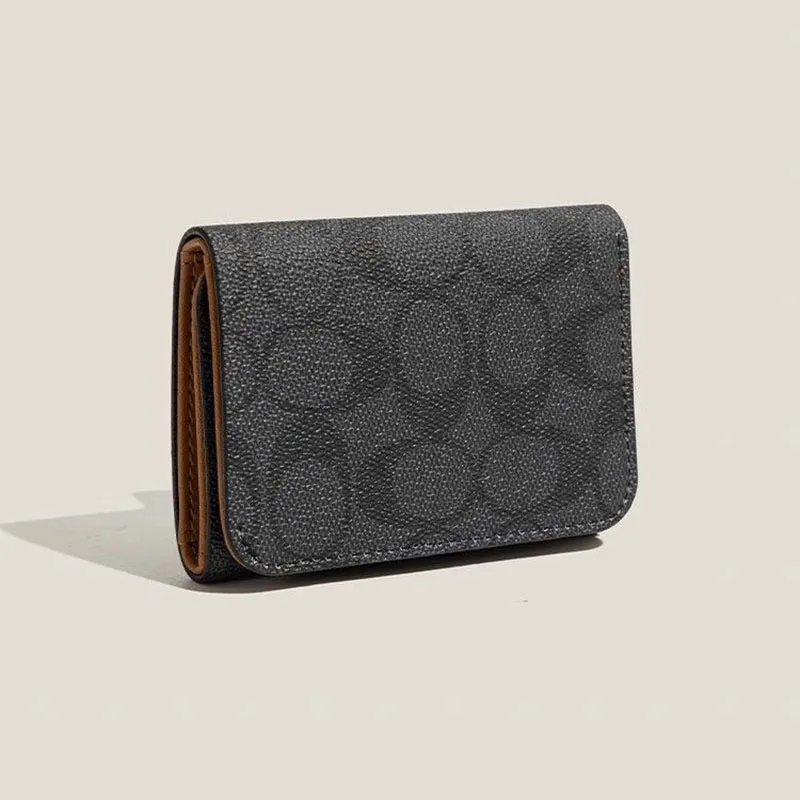 Herren Damen Hochwertige Dreifach-Geldbörse aus PU-Leder mit Kurzer Schnalle und Münzfach, Modische High-End-Geldbörse – Detail 7