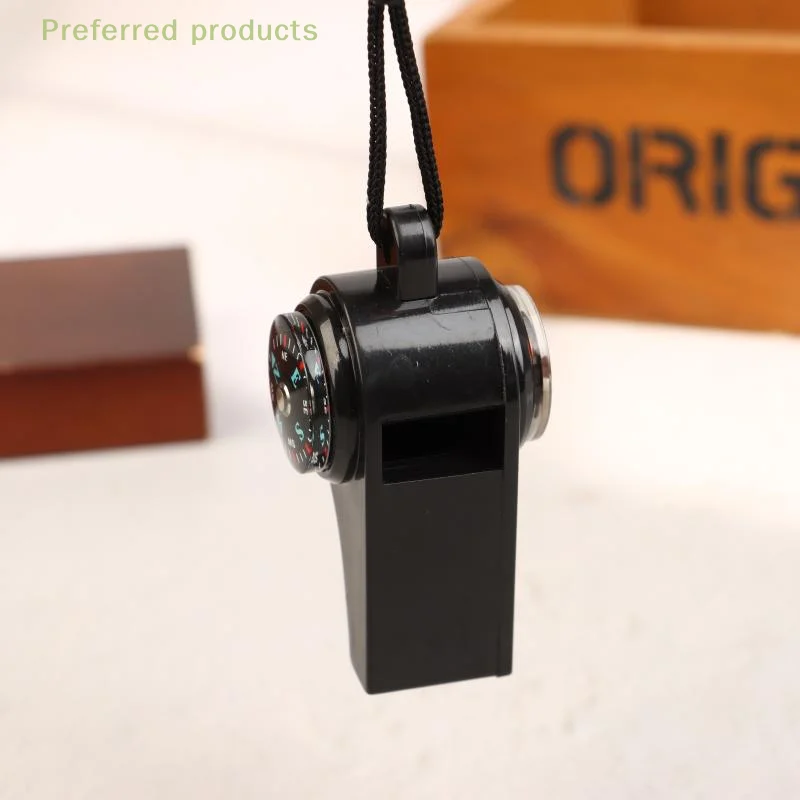 3in1 Temperature Mini Compass Whistle Multifunctional Outdoor Survival Whistle Camping Hiking Survival Whistle Compass Tools