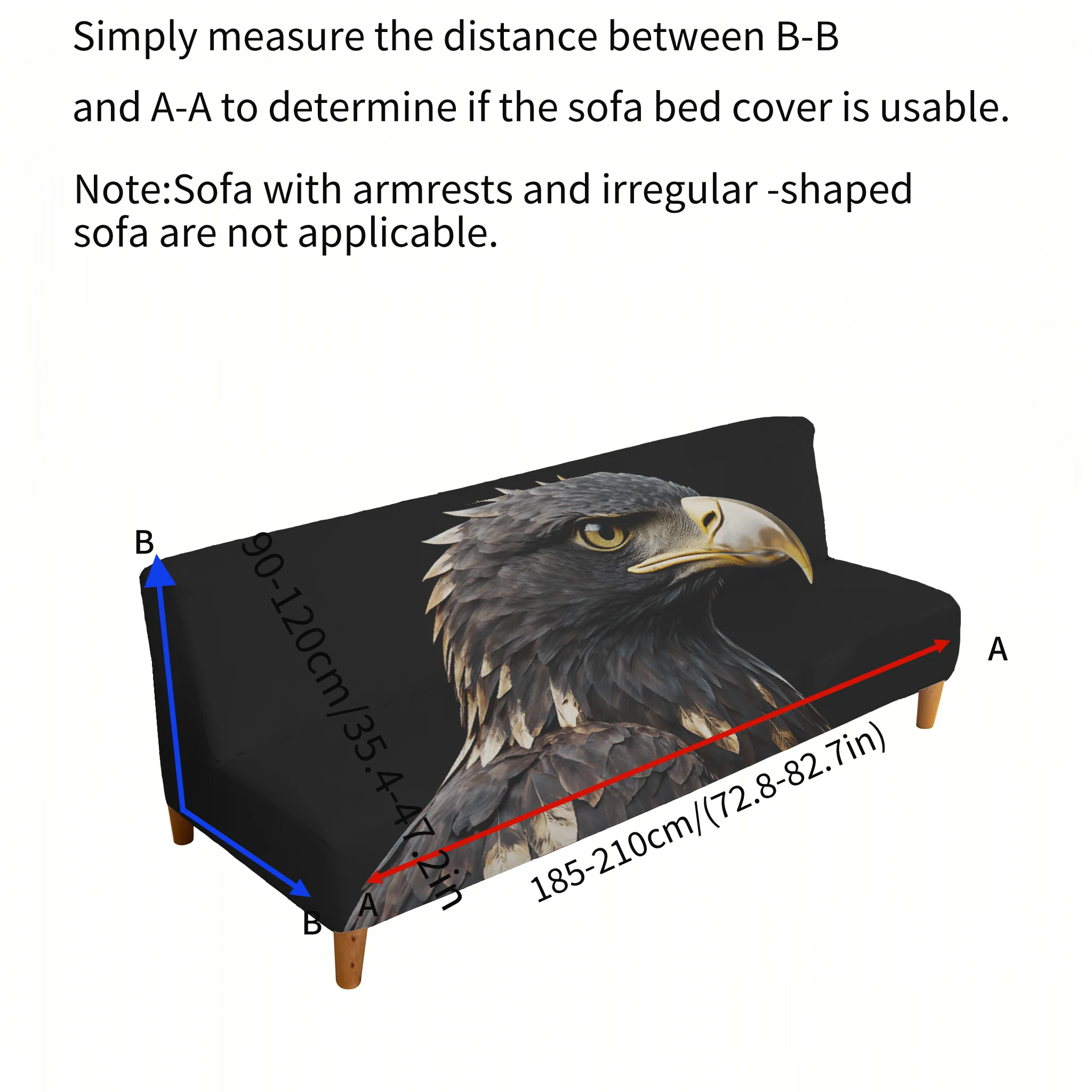 All-inclusive elastic sofa bed cover, domineering gold carving printed sofa bed cover, easy to install and machine washable