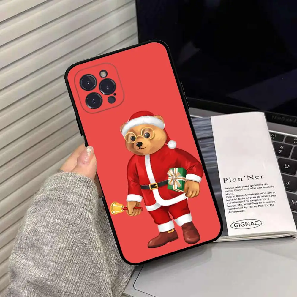 Cute B-Bear-Fashion Phone Case Silicone Soft for iphone 15 14 13 12 11 Pro Mini XS MAX 8 7 6 Plus X XS XR Cover