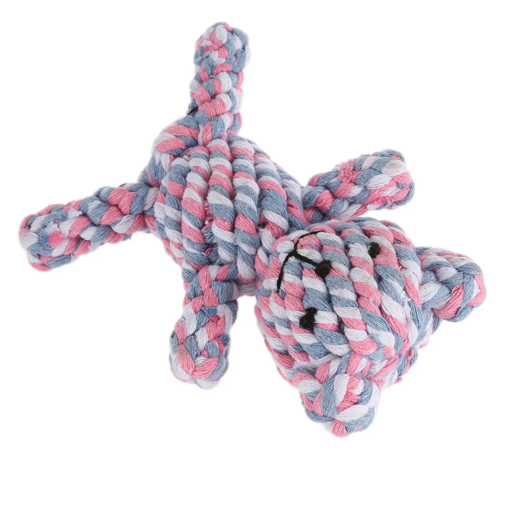 AB33-2X شعبية مضغ عقدة الدب صعبة قوية جرو الكلب الحيوانات الأليفة الساحبة الحرب اللعب القطن حبل