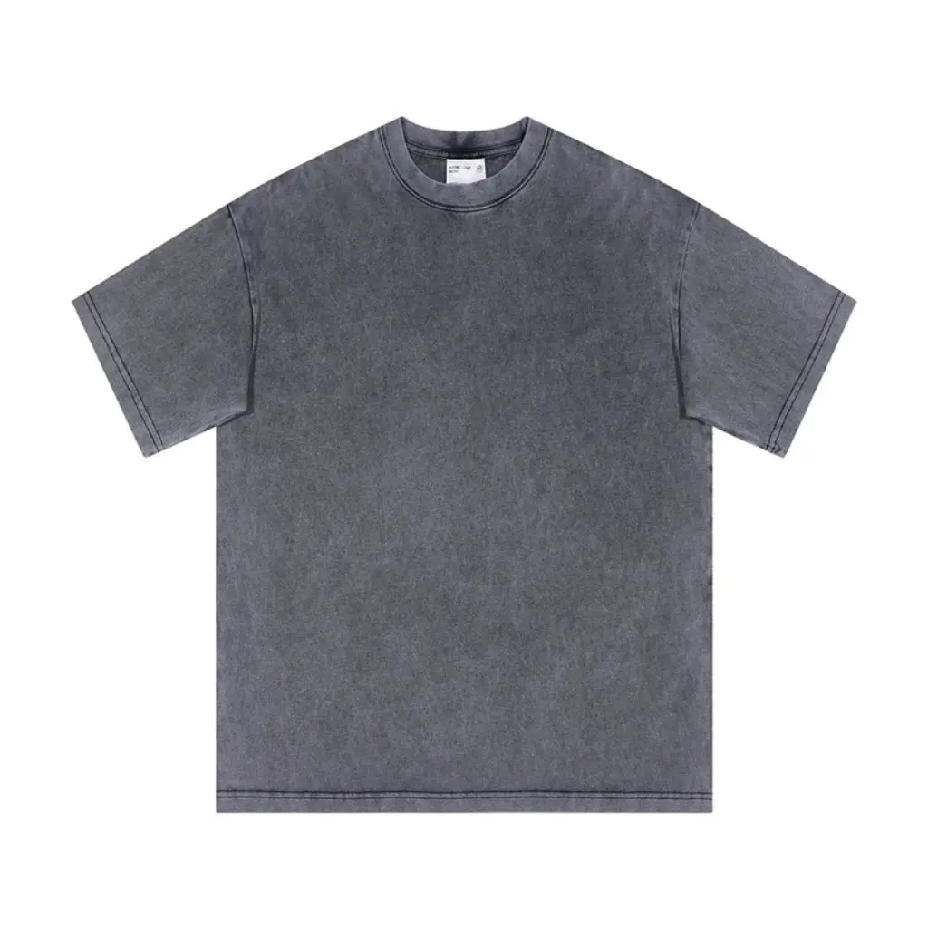 

Men's And Women's Retro Combed Cotton 300G Heavy Short Sleeve Crewneck T-shirt Loose Base Shirt American Fashion Top