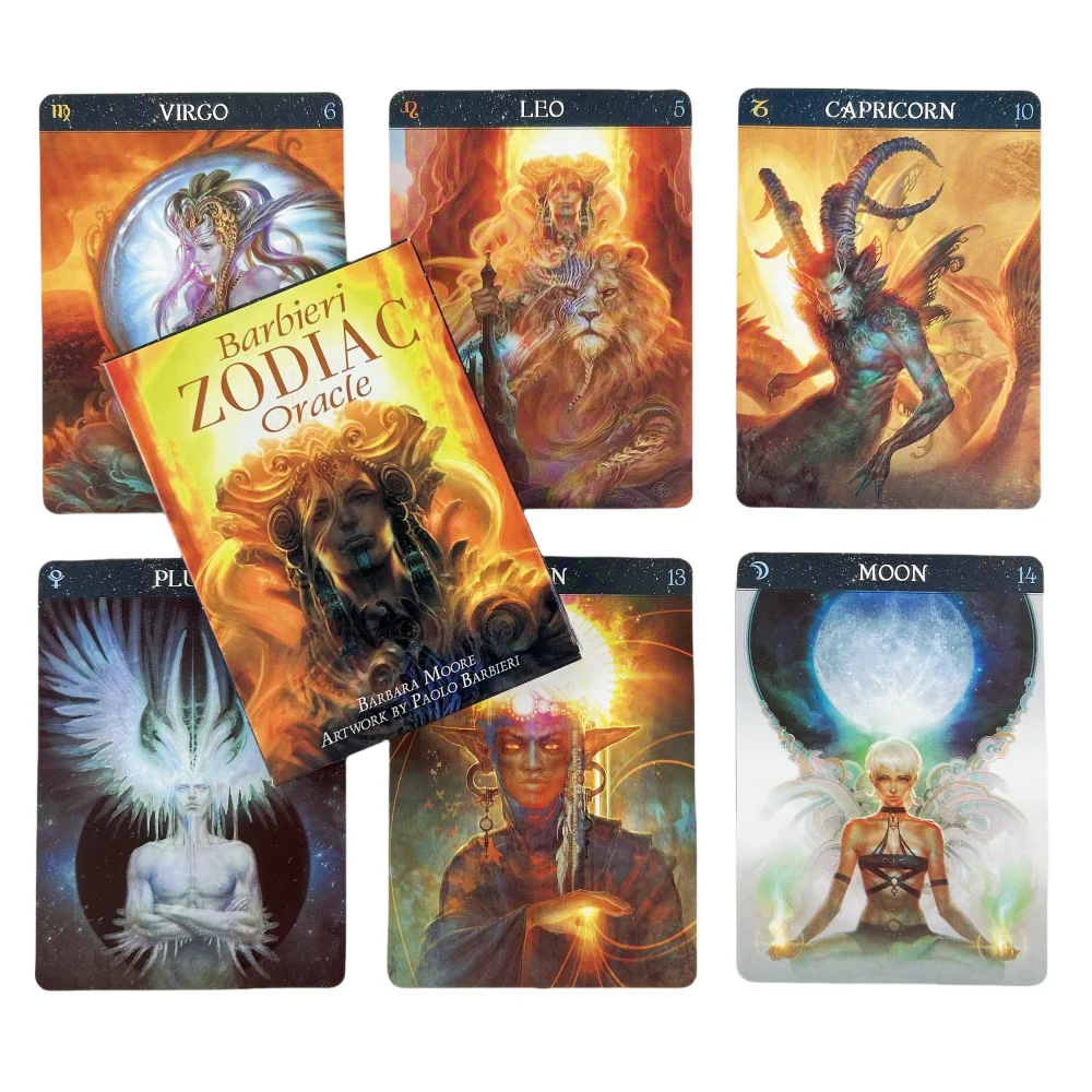 Barbieri Zodiac Oracle Cards Divination Tarot Board Game Deck Fortune Telling Family Party Guide Versions Edition