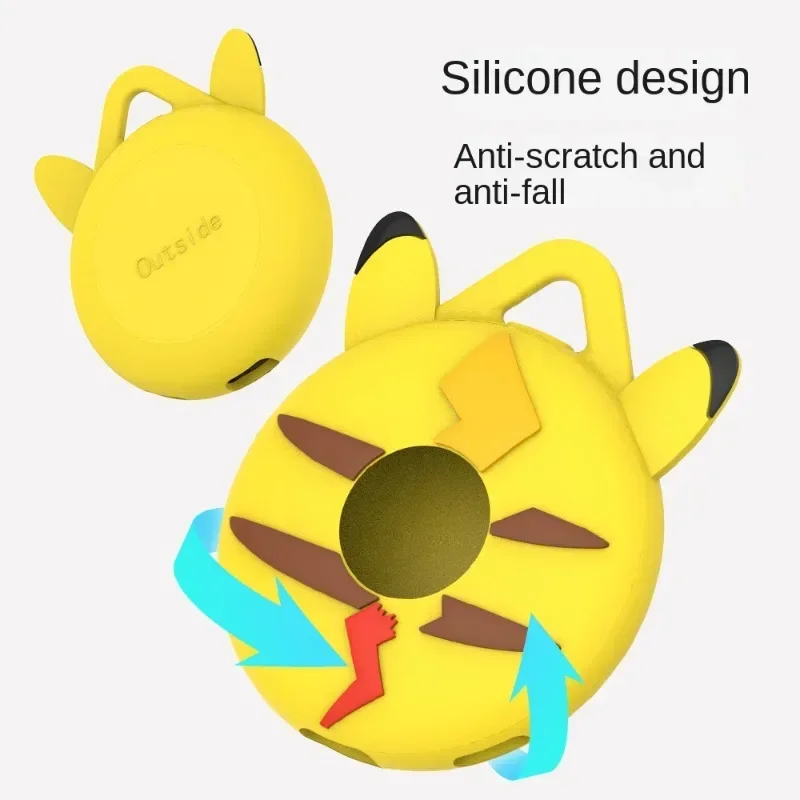 Pokemon Pikachu Silicone Protective Case for Pokemon GO Plus + Anime Shockproof Shell Cover with Rope for Poke Mon Go Plus Gift view 2