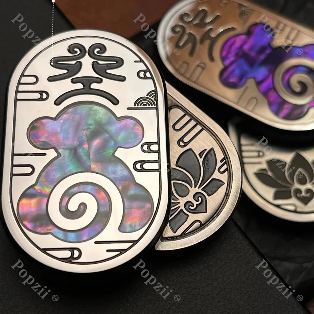 WUKONG EDC Mechanical Multi Orbit Push Slider Rotates Left and Right 360° DingDing Push Slider Anxiety Toys Decompression Toy