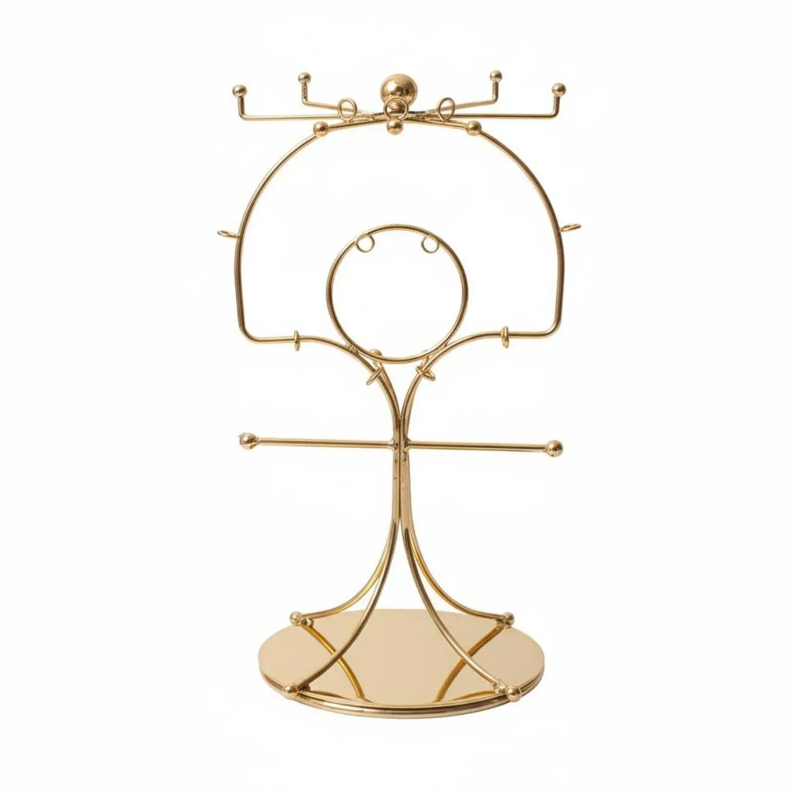 Multi Functional Iron Display Rack for Phoenix Crown Bridal Hairpin Organizer with Balanced Base for Retail Store Display
