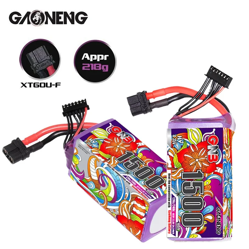 Oryginalna bateria Lipo GNB 6S 1500mAh 120C/240C do helikoptera RC Quadcopter FPV Racing Drone Części zamienne z akumulatorem XT60 22.8V