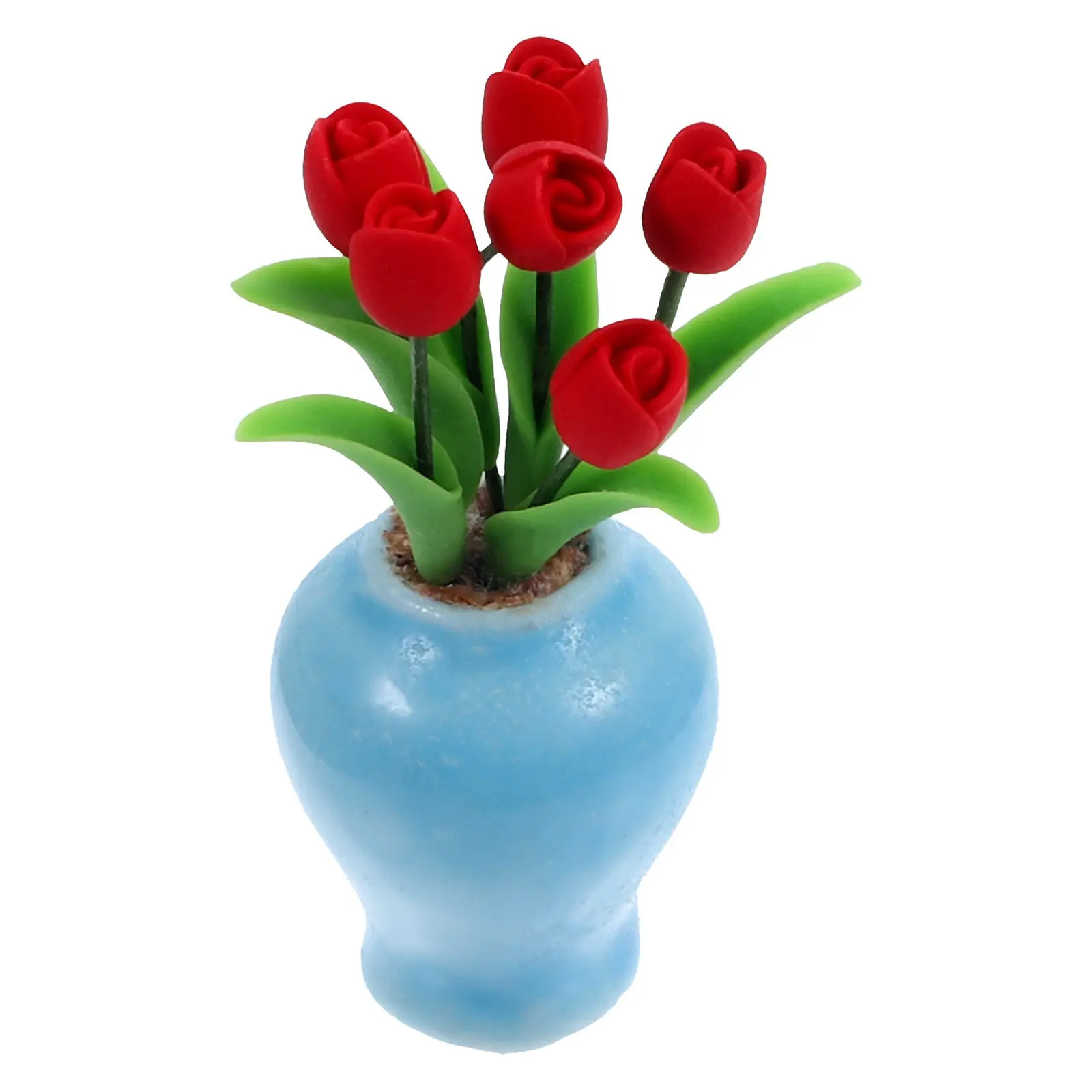 

Premium Mini Flower Vase Ornament for Dollhouse Miniature Scene Decor Realistic Tiny House Decoration Desk Shelf Living Room