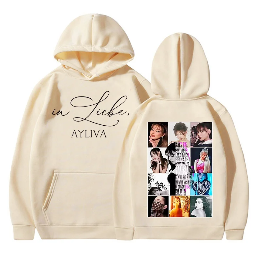 يموت Ayliva ألبوم 2025 الجرافيك هوديي الخريف/الشتاء الرجال النساء خمر موضة اضافية كبيرة قلنسوة من القطن الهيب هوب مروحة هدية هوديي