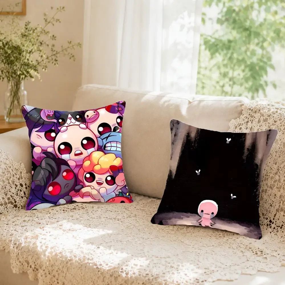 Dark Roguelike T-The Binding of Isaac Cushion Cover Faux fur decorative Dark academia style post Rustic Spa pillow cover