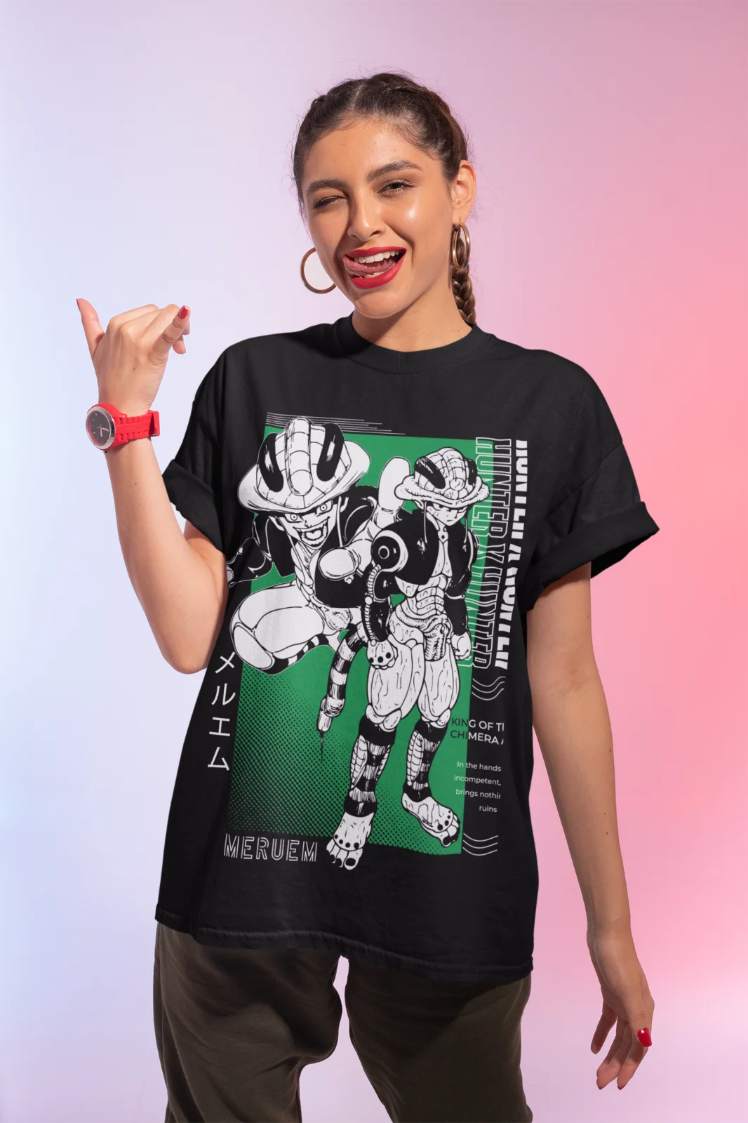 Meruem T-Shirt Gon Killua Hisoka Zoldyc Hunter XHunter Anime Gift Shirt All Size