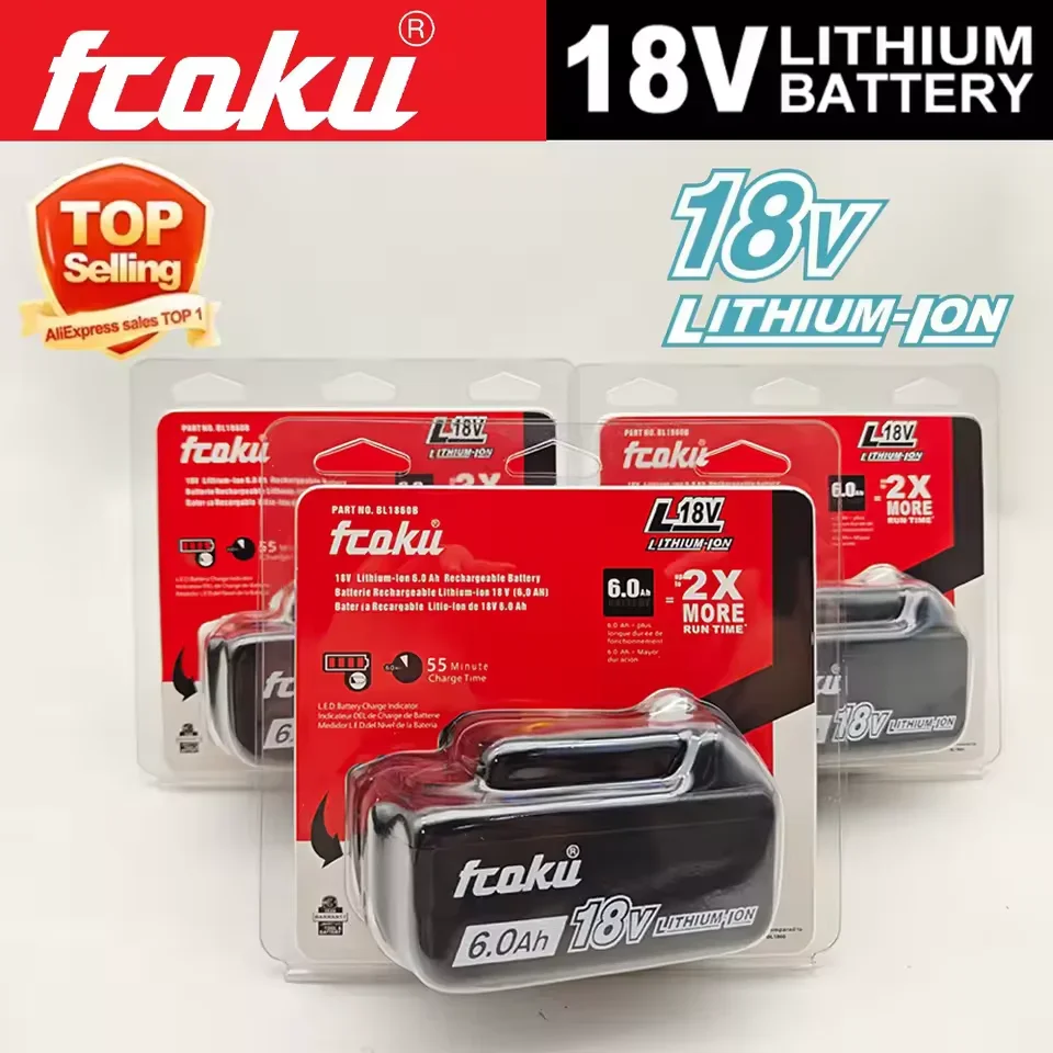 

for Makita 18V 6.0Ah Rechargeable Battery, for Makita Tool BL1830B BL1840 BL1840B BL1850 BL1850B 18650 Makita 18V Battery