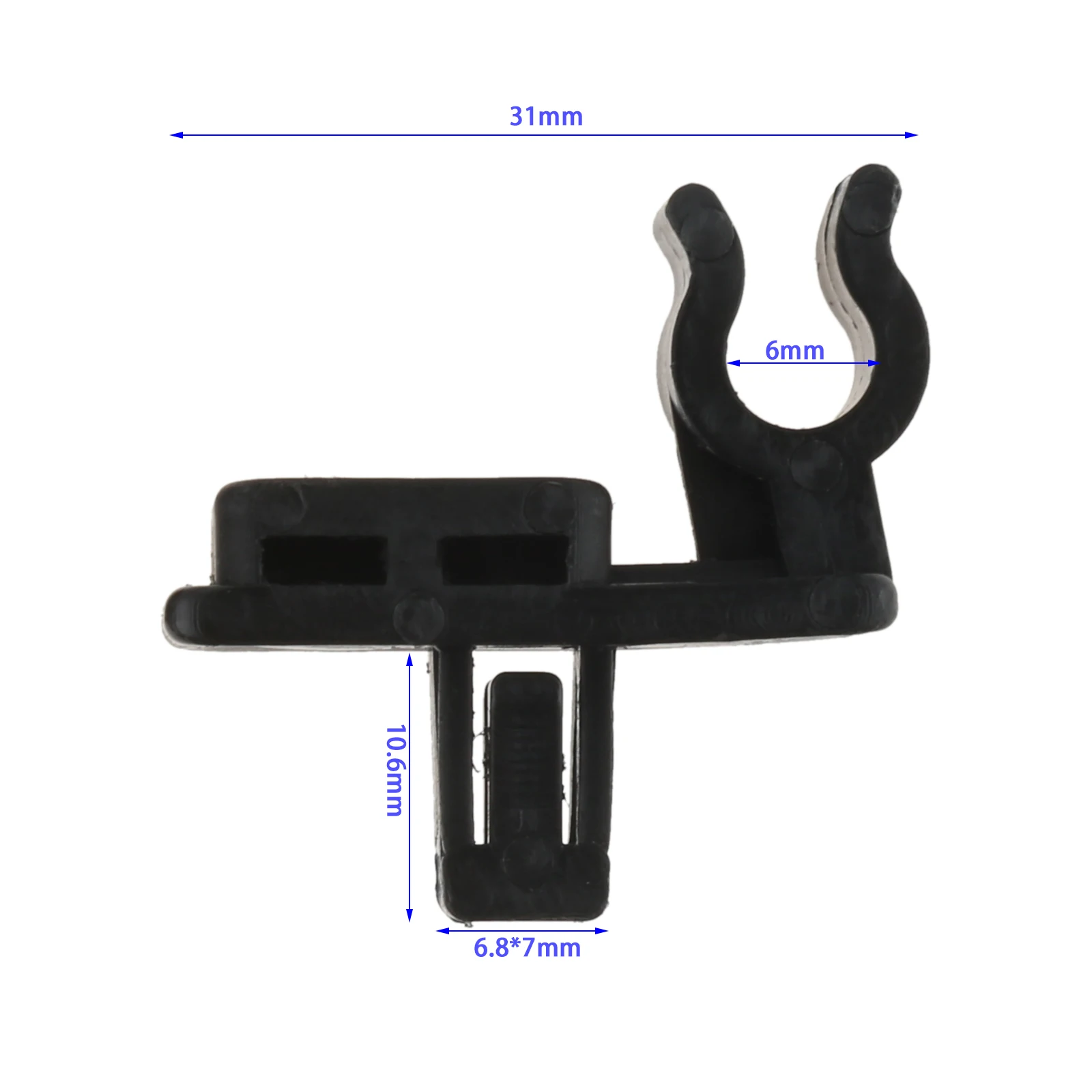 20Pcs Black Car Hood Prop Rod Clamp Clip Fits for Isuzu TF TFR Trooper Holden Rodeo Chevrolet LUV Vauxhall Brava Car Accessories