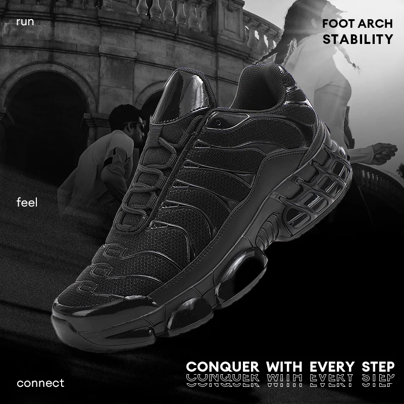 

Men's Air Cushion Casual Sports Shoes Breathable Running Shoes for Men Gym Workout Training Walking Comfortable Shock Absorption