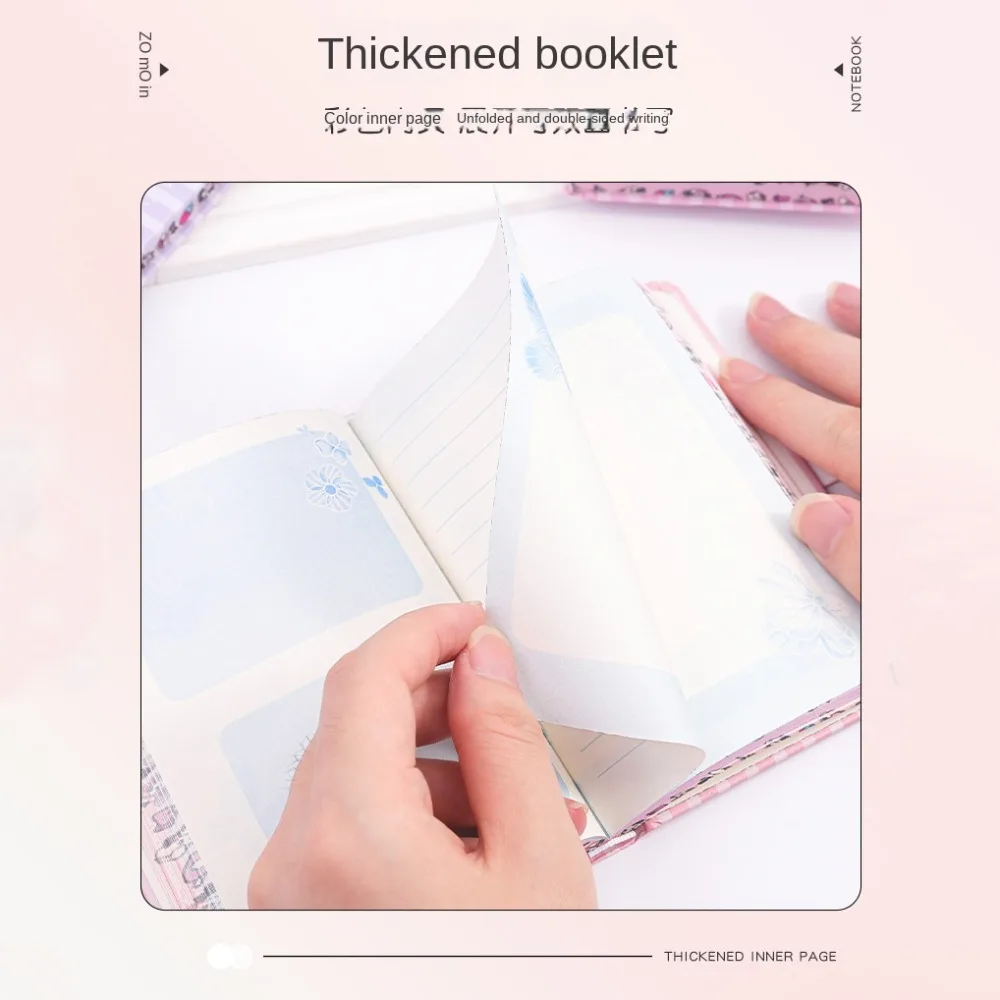 Diary Book Kawaii Cartoon Notebook Stationery Portable Portable Mini Notebook Color Page Dog Rabbit Mini Notepad Schedule