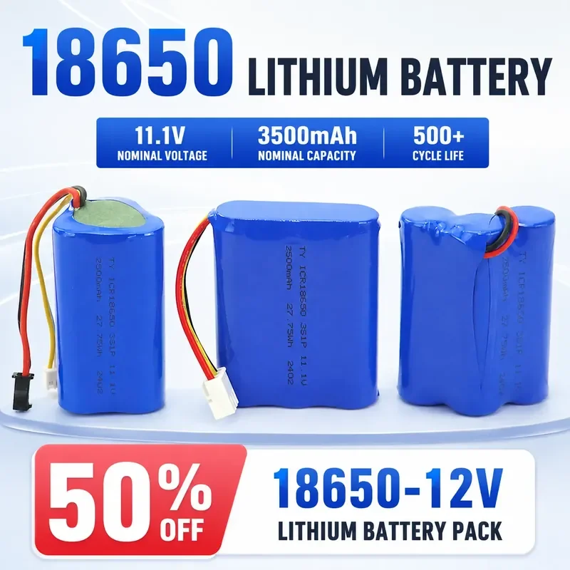 

For 18650 Battery Various Capacities for Sweeper Power Tool Fishing Machine Nesting Boat High Rate 12V Lithium Battery