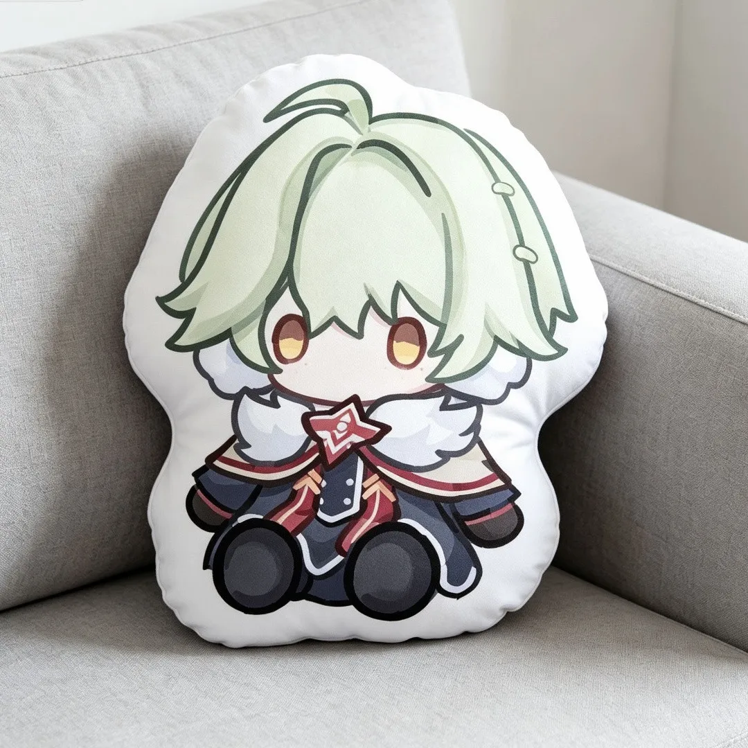 Game Genshin Impact Q-version Cute Cotton Plushie Cartoon Figure Alyosha Pillow Chair Backrest Car Seat Sofa Ornament Xmas Gift view 4
