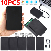 Portable USB3.1 Type C 2.5'' Hard Drive Enclosure Mobile HDD Box SATA 1/2/3 SSD Case for pc External Hard disk With USB C Cable